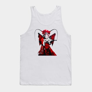 Modern Chinese Opera Young Woman Machine Gun Beijing Opera Asian Art Tank Top